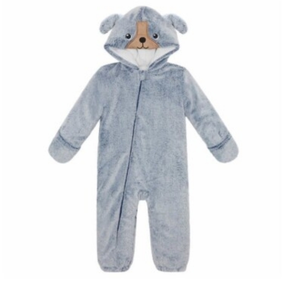 NWT Koalababy Fleece Blue Faux Fur Jumper Pram Snowsuit - Sz 18/24m (baby)